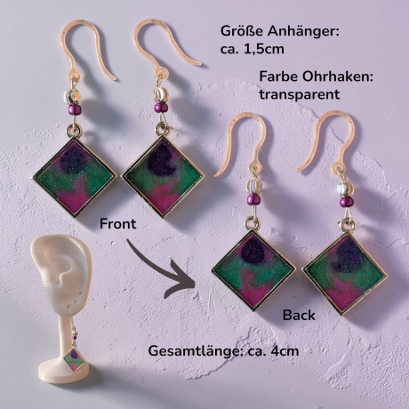 Kreative Ohrringer Resinanhänger