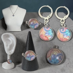 Schmuckset mit Motivstein