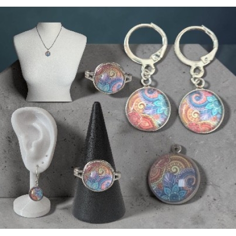 Schmuckset mit Motivstein