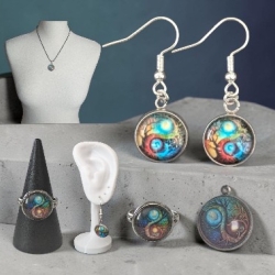 Schmuckset mit Motivstein