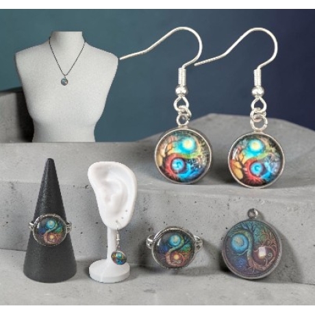 Schmuckset mit Motivstein