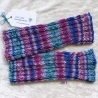 Handstulpen mit Daumenloch Strick Blau Lila Umfang bis ca 23 cm