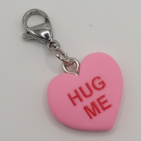 Zuckerherz HUG ME rosa Clip Anhänger Bettelarmband Kinder