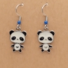 niedliche Panda blau Ohrhänger Ohrringe Modeschmuck