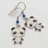 niedliche Panda blau Ohrhänger Ohrringe Modeschmuck