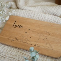 Schneidebrett mit Hase und Enten Freunde, Vesperbrett