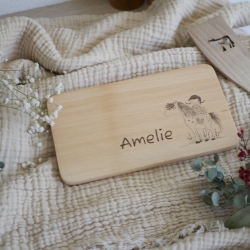 Schneidebrett mit Pferd und Mädchen Pony Vesperbrett