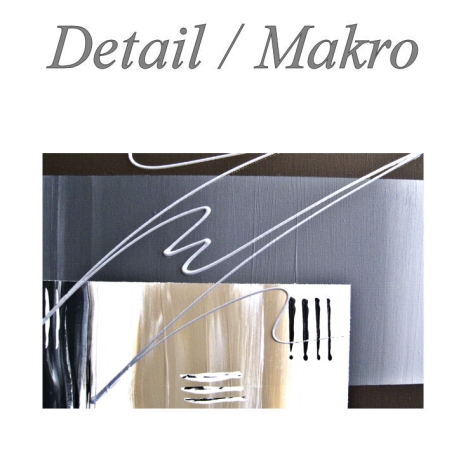 MK1 Art Bild Leinwand Abstrakt Kunst Malerei Acrylbild braun