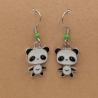 niedliche Panda grün Ohrhänger Ohrringe Modeschmuck