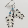 niedliche Panda hellblau Ohrhänger Ohrringe Modeschmuck