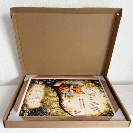 Personalisiertes Geburtsposter inkl. Bilderrahmen - Fuchs