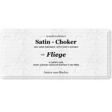 Choker mit einer edlen Fliege / Schleife aus Satin