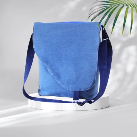 Umhängetasche Damen-Jeanstasche-blaue Tasche-handmade-Stofftasche