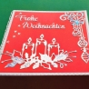 Weihnachtskarte frohe Weihnachten Rot & Silber Festtag-Karte