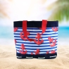 große Strandtasche mit Anker-blau weiß gestreifte Badetasche XXL-