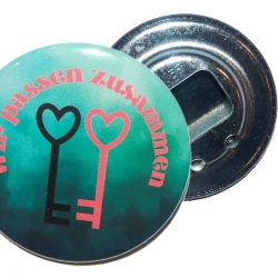 Liebesspruch Flaschenöffner 59 mm Metall Liebe