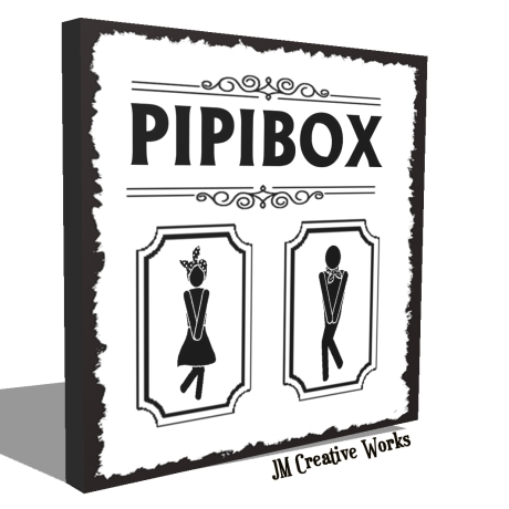 Holzschild-Shabby Pipibox