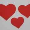 60  Herzen aus Papier (klein, mittel, groß)