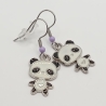 niedliche Panda lila Ohrhänger Ohrringe Modeschmuck