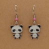niedliche Panda pink Ohrhänger Ohrringe Modeschmuck