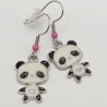 niedliche Panda pink Ohrhänger Ohrringe Modeschmuck