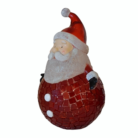 Mosaik Weihnachtsmann 18 cm hoch - upcycling  Adventsdeko 