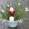 Mosaik Weihnachtsmann 18 cm hoch - upcycling  Adventsdeko 