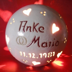 Namenslampe persönliches Geschenk zum Hochzeitstag Hochzeit
