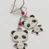 niedliche Panda rot Ohrhänger Ohrringe Modeschmuck