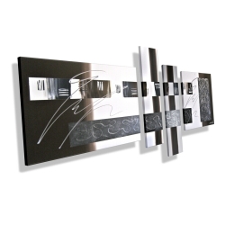 MK1 Art Bild Leinwand Abstrakt Kunst Malerei Acrylbild braun