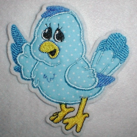 Aufnäher/Applikation - süßes Vögelchen