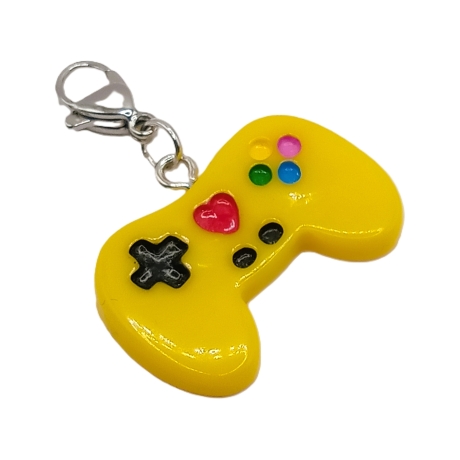 Controller Charm Clip Anhänger Bettelarmband Gamer gelb