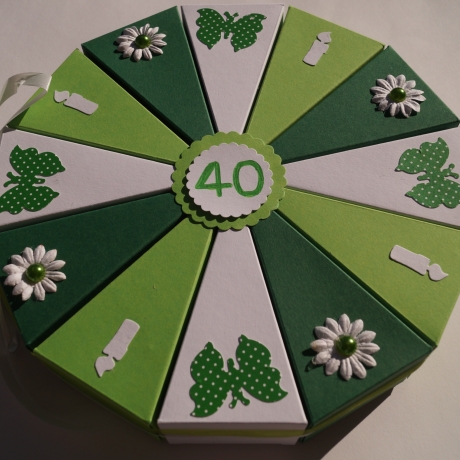 Geldgeschenk, Geldgeschenkverpackung zum 40.Geburtstag