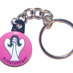 Schlüsselanhänger 25 mm Gliederkette u Ring Schutzengel