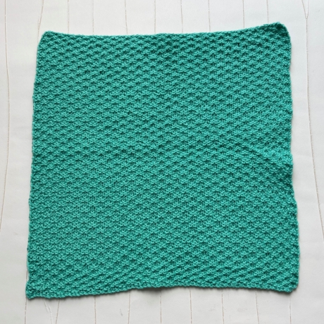 Spültuch Grün 25x25 bis 32x32 cm handgestrickt Baumwolle