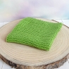 Spültuch Grün 25x25 bis 32x32 cm handgestrickt Baumwolle