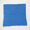 Spültuch Blau Türkis 26x26 bis 30x30 cm handgestrickt Baumwolle
