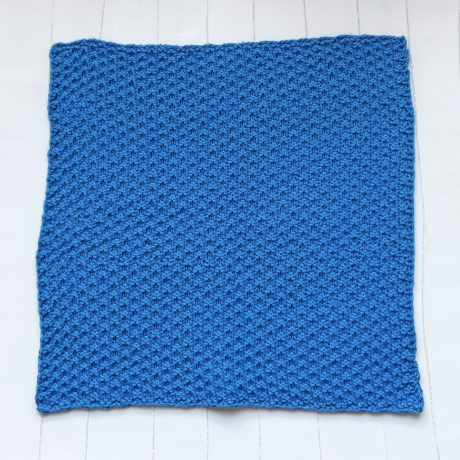 Spültuch Blau Türkis 26x26 bis 30x30 cm handgestrickt Baumwolle