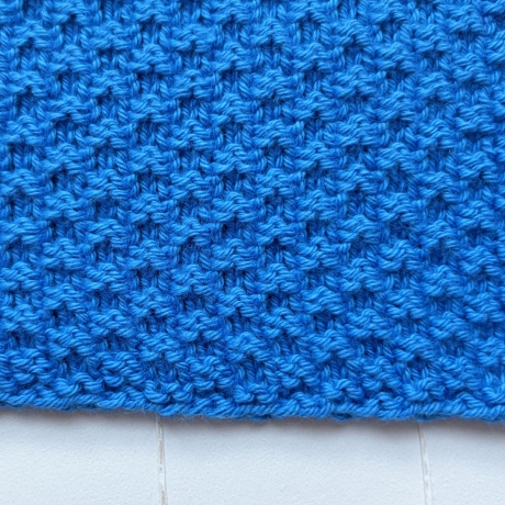 Spültuch Blau Türkis 26x26 bis 30x30 cm handgestrickt Baumwolle
