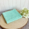Spültuch Grün 25x25 bis 32x32 cm handgestrickt Baumwolle