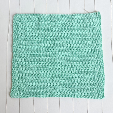 Spültuch Grün 25x25 bis 32x32 cm handgestrickt Baumwolle