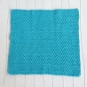 Spültuch Blau Türkis 26x26 bis 30x30 cm handgestrickt Baumwolle