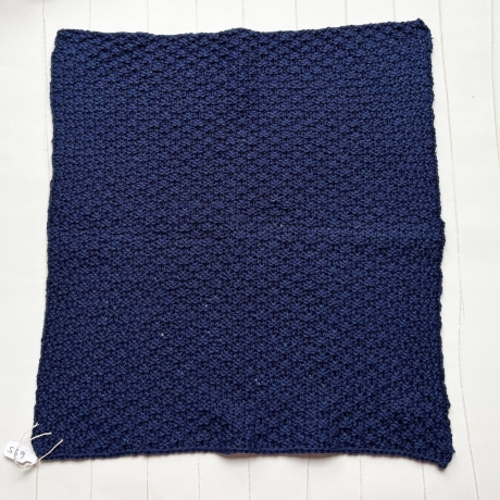 Spültuch Blau Türkis 26x26 bis 30x30 cm handgestrickt Baumwolle