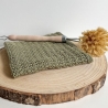 Spültuch Grün 25x25 bis 32x32 cm handgestrickt Baumwolle