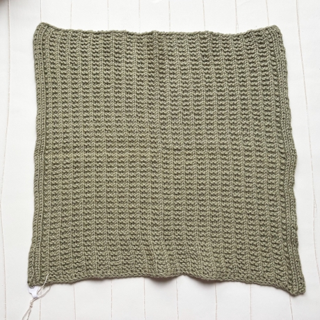 Spültuch Grün 25x25 bis 32x32 cm handgestrickt Baumwolle