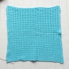 Spültuch Blau Türkis 26x26 bis 30x30 cm handgestrickt Baumwolle