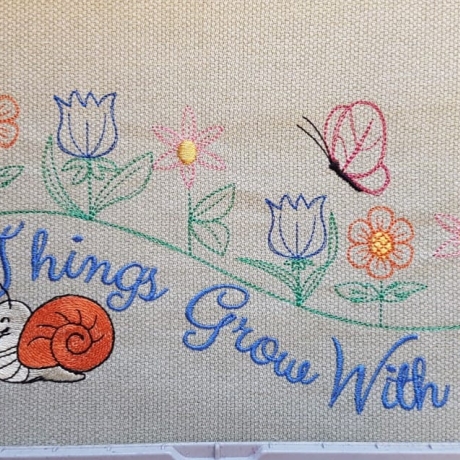 Frühling 294x126 mm   -  Stickdatei bei Michis Textilatelier