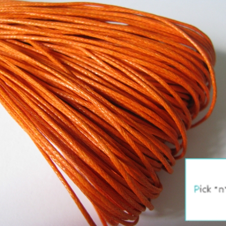 5m Baumwollkordel gewachst 1 mm * Orange