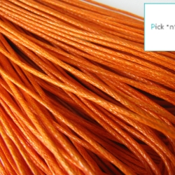 5m Baumwollkordel gewachst 1 mm * Orange