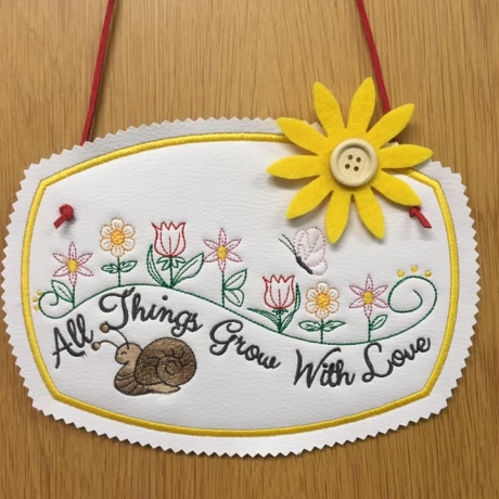 Frühling 294x126 mm   -  Stickdatei bei Michis Textilatelier